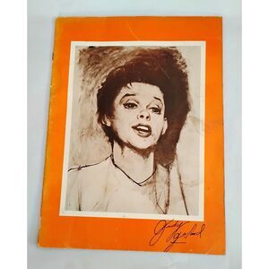 Vintage Judy Garland Concert Souvenir Program, 1967-1968, Orange Cover